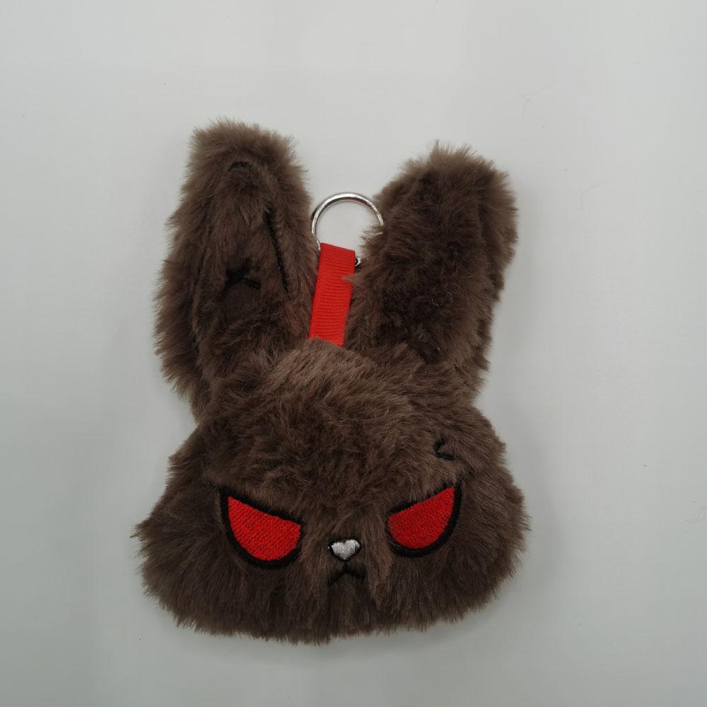 Halloween Gothic Rabbit Plush Keychain, Pendant For Bag, Car Ornament Keychain Gift For Boys And Girls