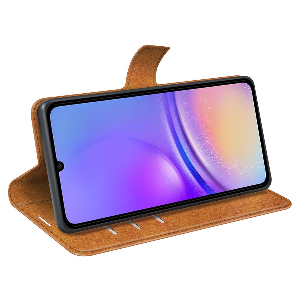 Für Samsung Galaxy A06 4G Ständerhülle Kratzfestes Kalbleder Textur Handyhülle