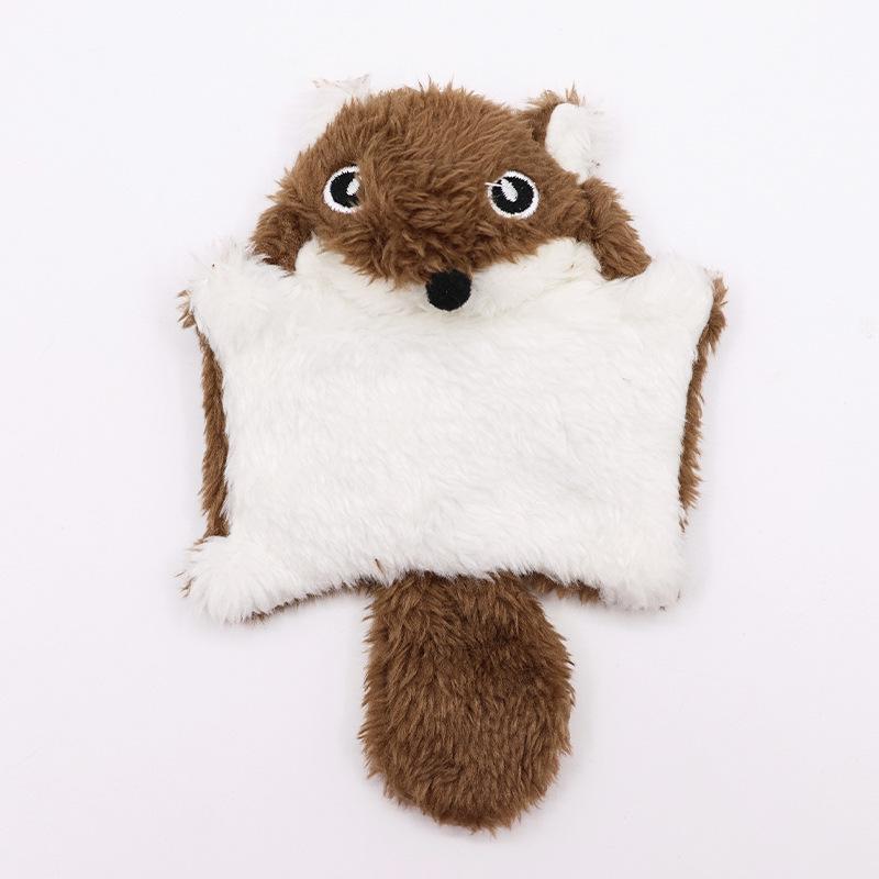 

Plush Crinkle Sound Flying Squirrel Cat and Puppy Teething Toy - Durable and Cute Self-Play Teaser