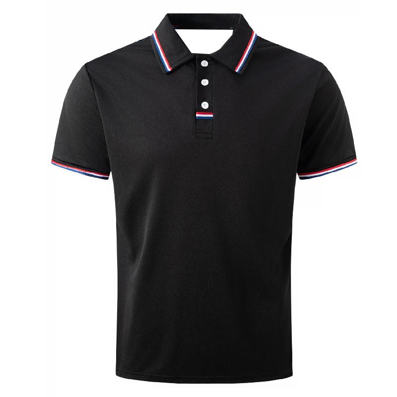 Summer 3D Digital Comfortable Men's Short Sleeve Casual Polo Shirts with Printing for Quick Drying Solid Color