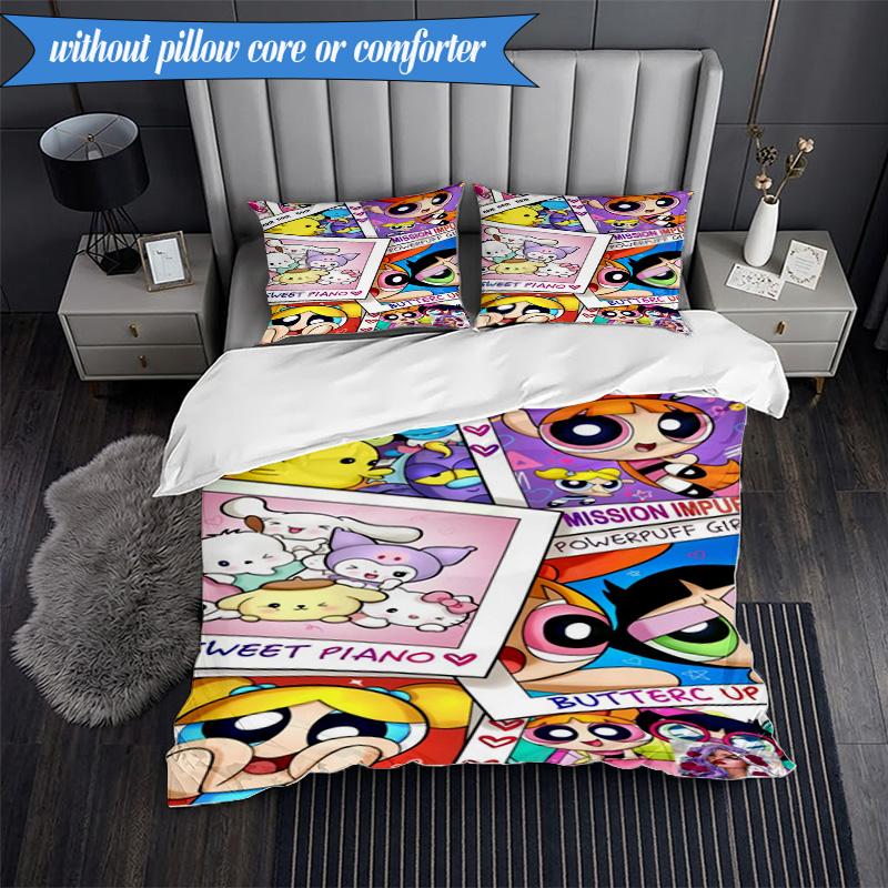 Power police Adventure 3pcs K-pop music group Bedding set,Ideal for Bedroom, Dormitory,Including Duvet Cover And 2pcs Pillowcases,Fan gifts
