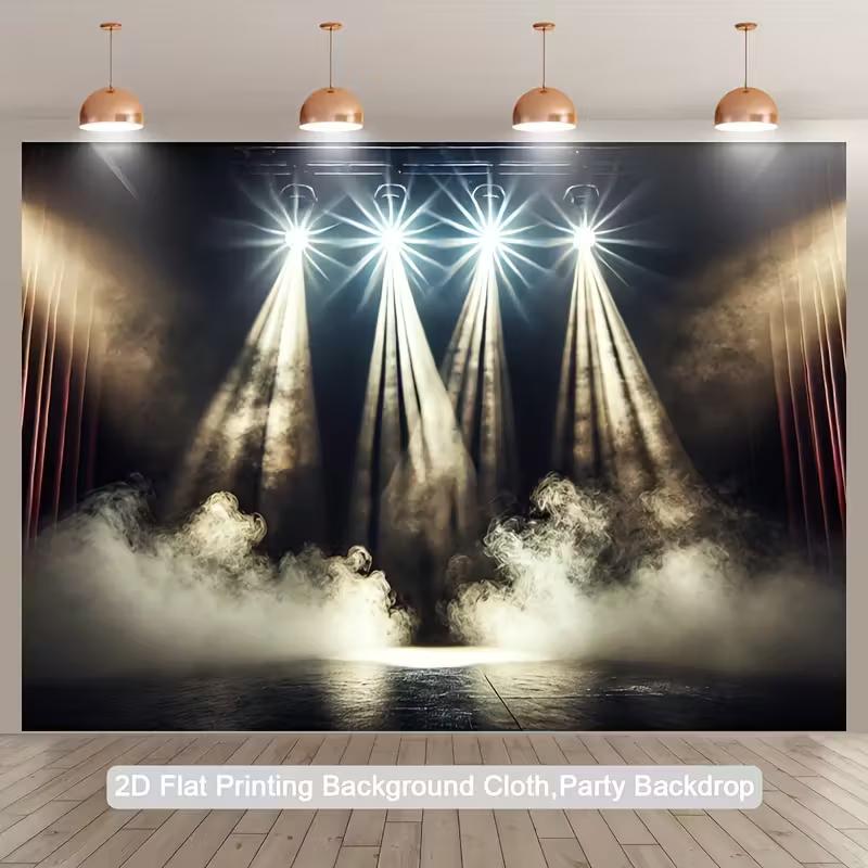 2D Smoky Dramatic Stage Backdrop Photography Background Banner