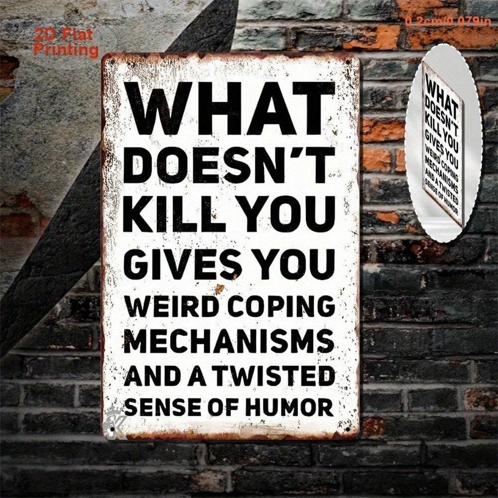 Motivational Tin Sign Vintage Metal Wall Art 8x12 Inch Retro Home Bar Decor