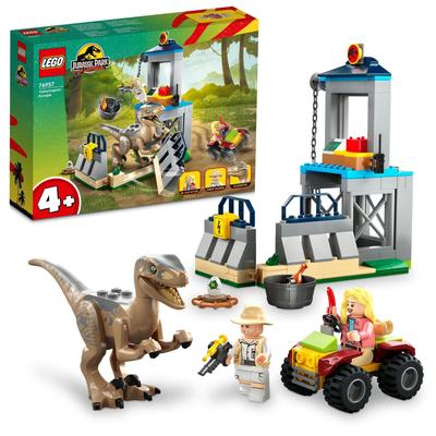 LEGO Jurassic World Velociraptor Escape 76957 Toy Block Present Dinosaur Cartoon Animal Boys Girls 4 Years Old ~