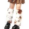 Fashionable Plush Leg Warmer for Adult Kids Christmas Outfit Accessories Leg Coverage Warm Protectors for Festival