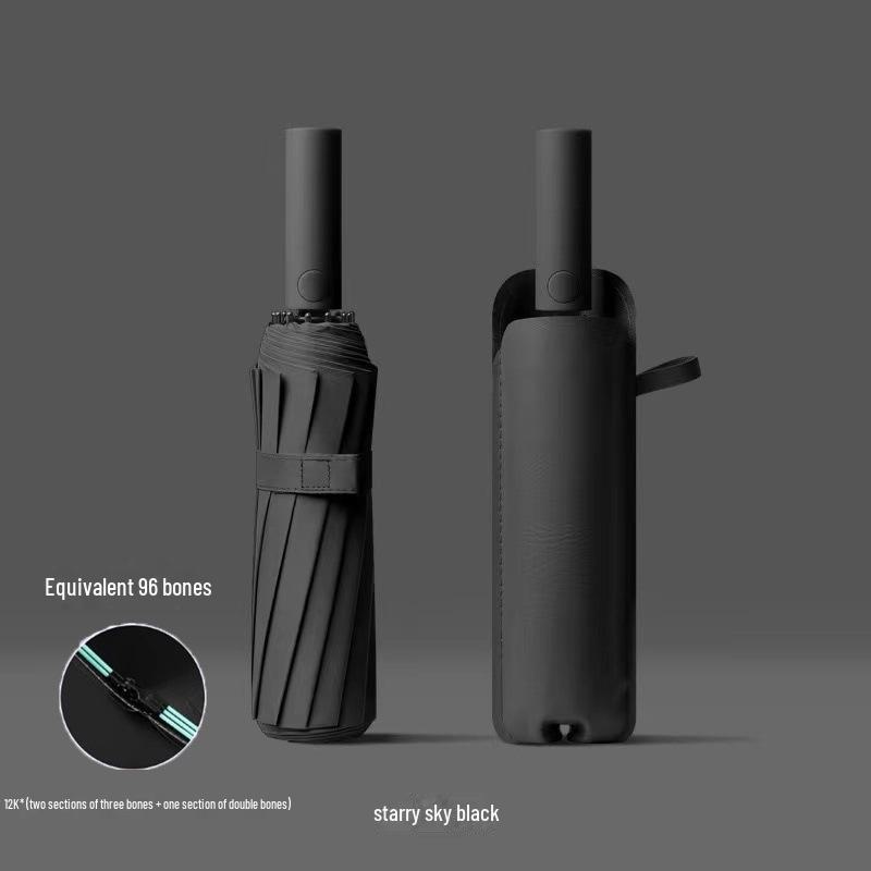 24-Rib Automatic Folding Women's UV Protection Sunshade Umbrella