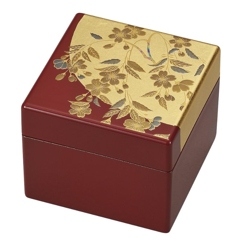 

Maeju Lacquerware Princess Small Box (with Mirror) Sakura 4R-603
