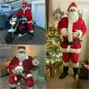 5/6/7pcs Classic Christmas Costume Set Red Cosplay Clothes New Santa Claus Costume  Women Men