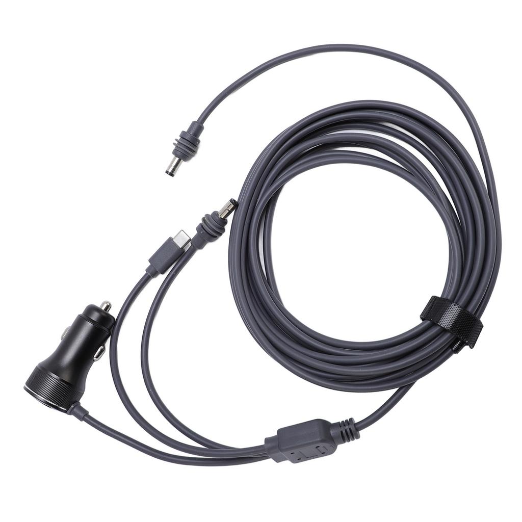 3 in 1 Power Cable USB C Car 18AWG 48W PD30W QC3.0 Power Supply Adapter 6.6ft Cable for Dish , Portable, Heatproof