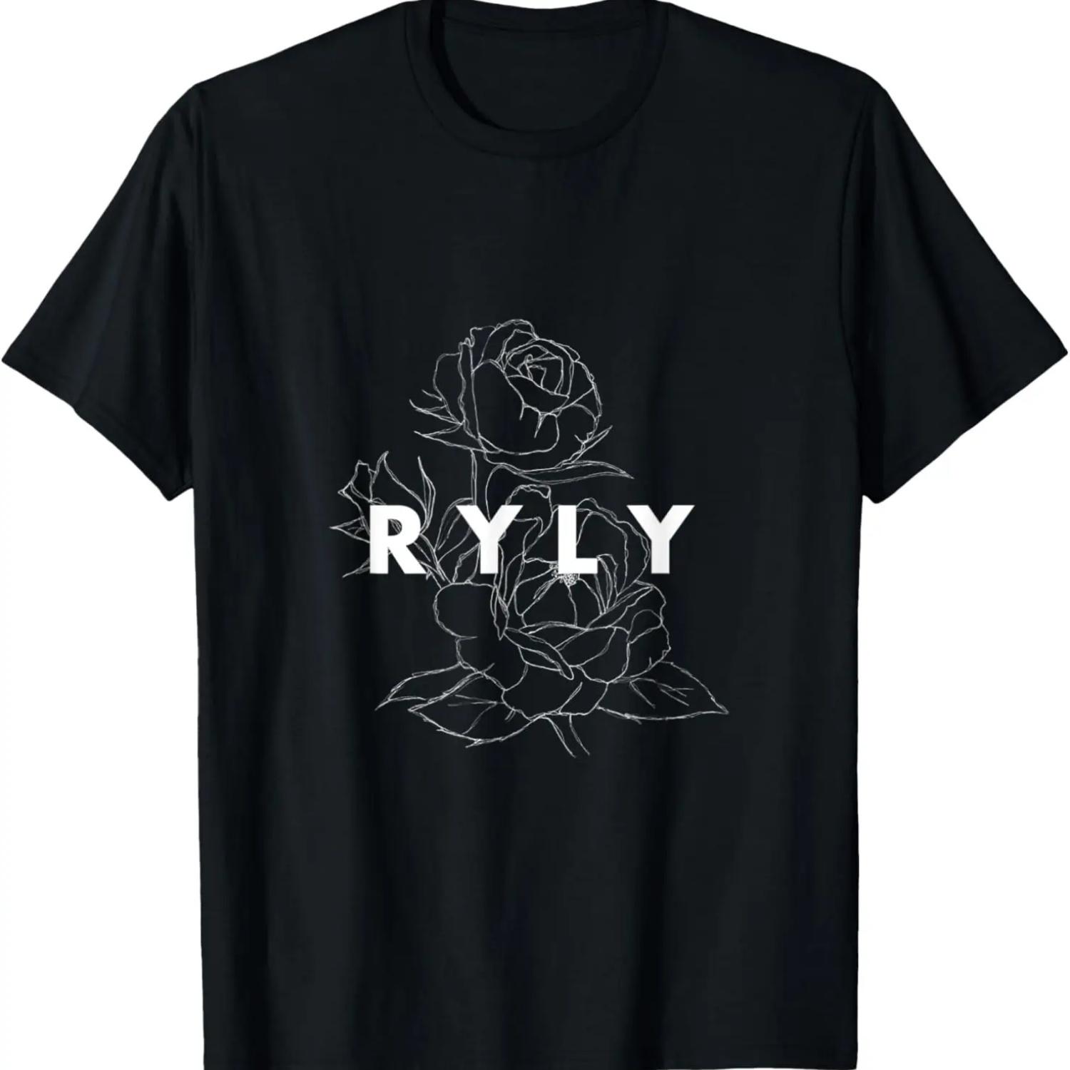 

Black Rose Print T-Shirt XXXXXL чёрный