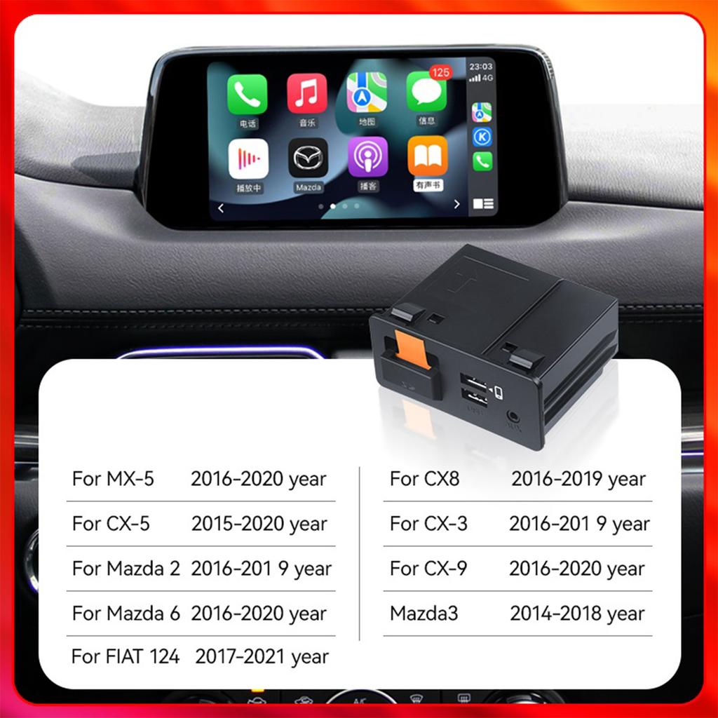Auto Retrofit Kit TK78-66-9U0C for MX-5 CX-3 CX-5 CX-9 2 3 6 CarPlay Auto USB Adapter Hub C922-V6-605A USB Adapter Hub