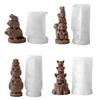Stacking Animals Silicone Mold Epoxy Resin Molds Table Ornament Mould Scented Candle Plasters Making Tool Easy To Clean