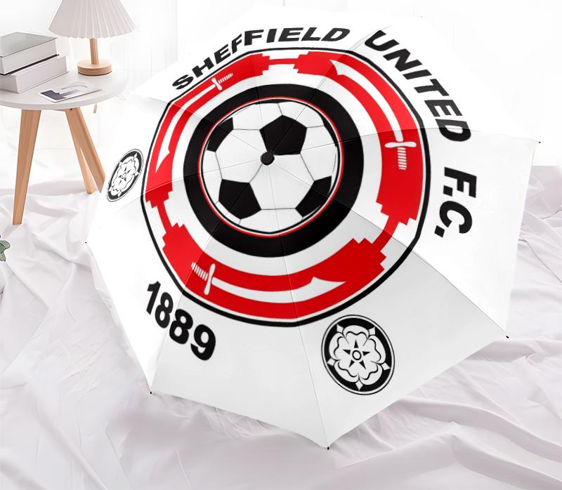 Sheffield United, automatic folding umbrella, portable and foldable design, 8 ribs, a Christmas or birthday gift.