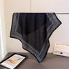 Luxury Solid Color Square Scarf For Women Cotton Linen Feeling Neck Scarf Shawl Warp Elegant Neckerchief Bandanas Print Hijab