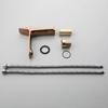 KEMAIDI Rose Gold Bathroom Basin Sink Faucet Square Brass Bathroom Mixers Single Handle White Vanity Sink Mixer Faucet Basin Tap