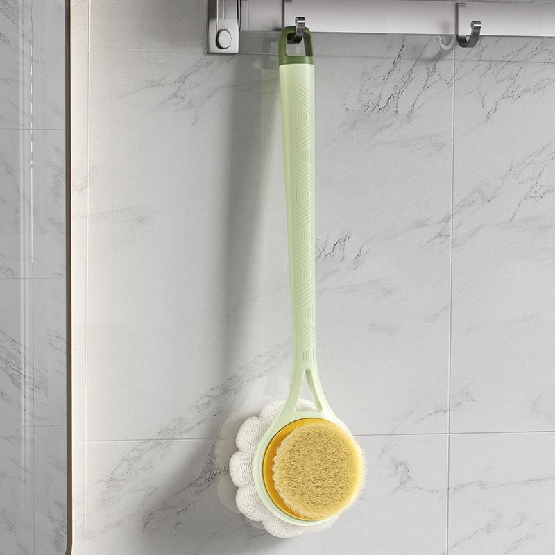 

Bath brush bath brush back scrubbing artifact bath brush long handle bath towel household double-sided soft bristle brush светло-зеленый