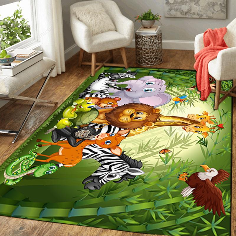 Forest Animals Rug Floor Mat for Living Room or Bedroom Soft and Comfortable Carpet a Gift for Birthday and Holiday.MFF0918320
