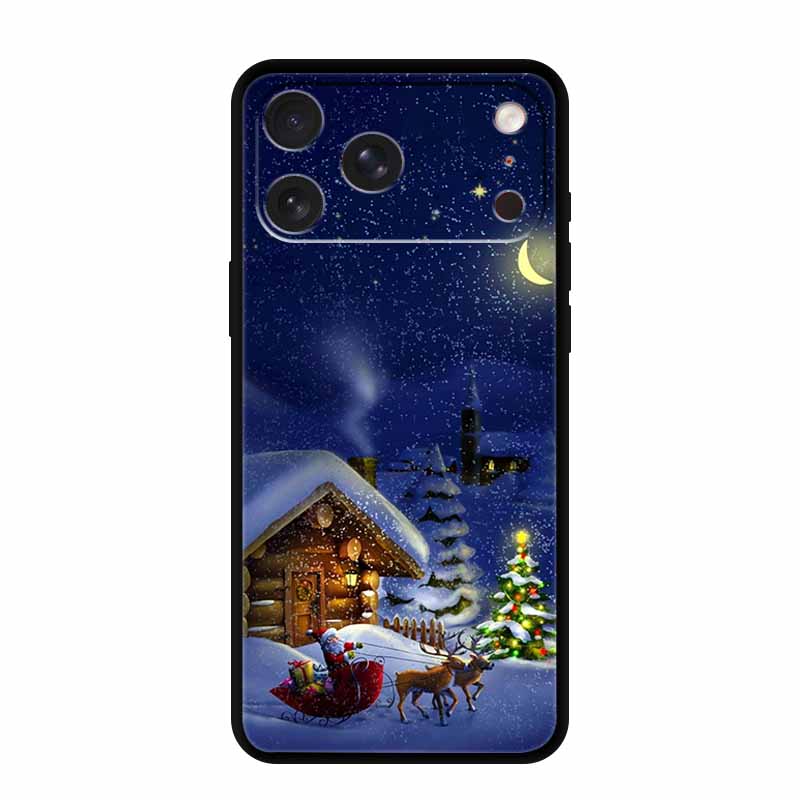 For iPhone 17 Pro Max Cover iPhone17 Pro Back Protective Phone Case For iPhone 17 Air Santa Christmas Soft Silicone TPU Coque