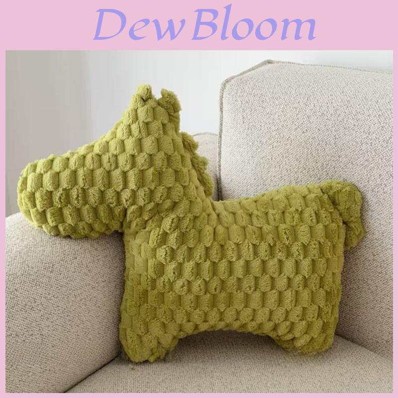 Animal Plush Cushion With Solid Color Design For Living Room Decor