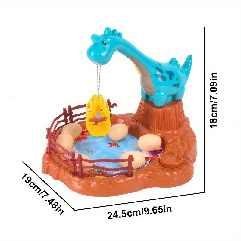 Colorful Dinosaur Egg Catching Game Manual Claw Machine for Enhanced Hand Eye Coordination, Durable Plastic, Includes 6 Eggs, Dinosaur Toys