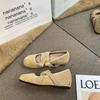 Gentle heightening Mary Jane shoes autumn new temperament suede ballet single shoes women