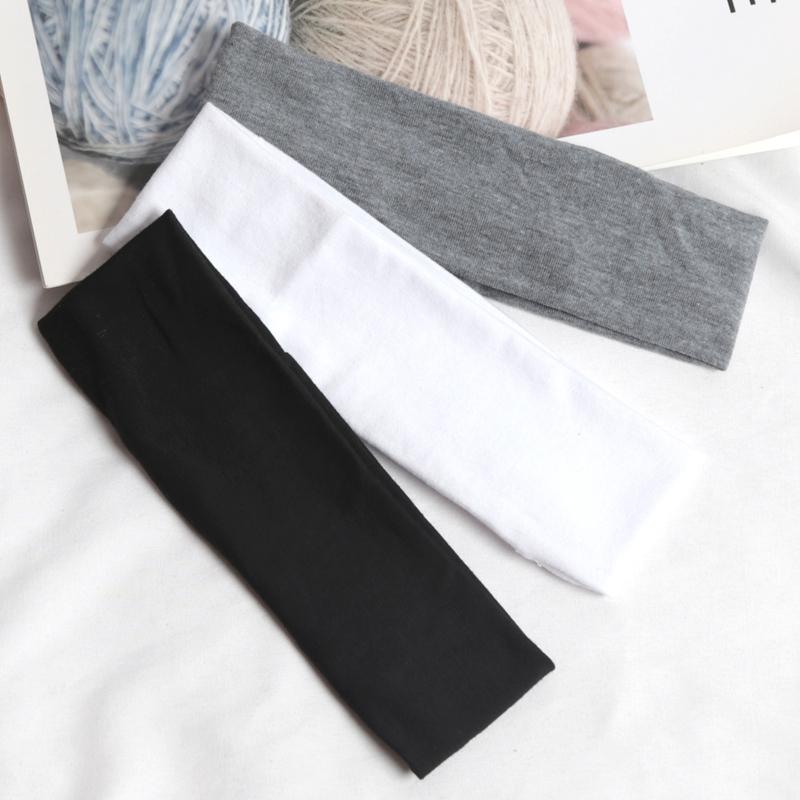 4Pcs Cotton Simple Elastic Hairbands Fashion Women Solid Color Wash Face Make-up Hair Band Vintage Sports Running Yoga Headbands