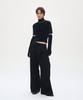 Teulimingbeodeu Low Rise Wide Slacks [ Black ]