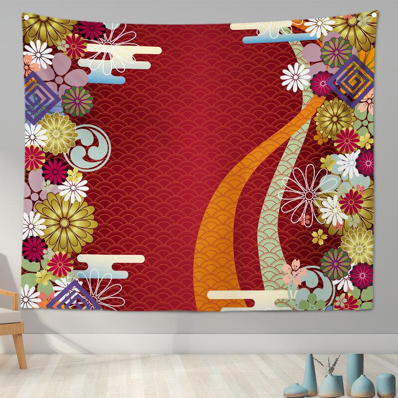 Home Decoration Japanese Ukiyo-e Tapestry Kanagawa Surf Hanging Cloth Wine Shop Japanese Tapestry Hanging Painting