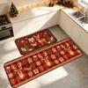 Christmas Atmosphere Long Floor Mat Set - Water Absorbent, Wear-Resistant Home Kitchen Decor