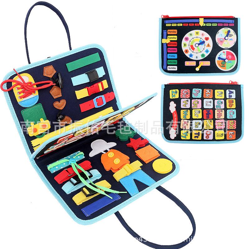 Montessori Felt Busy Board: Multi-Page Educational Toy & DIY Accessories for Early Childhood Learning