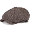 Cappelli Tweed Peaky Blinders Newsboy Cappellini Piatto Uomo Spina di Pesce Cappelli Piatto Uomo Donna Cappello da Pittore Britannico Cappello Morbido Primavera Autunno