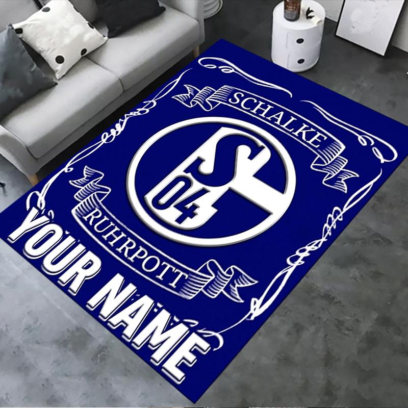 Custom Name FC Schalke 04(2) Carpet Rug for Living Room Bedroom Home Sofa Decoration,Kids Play Non-slip Floor Mat