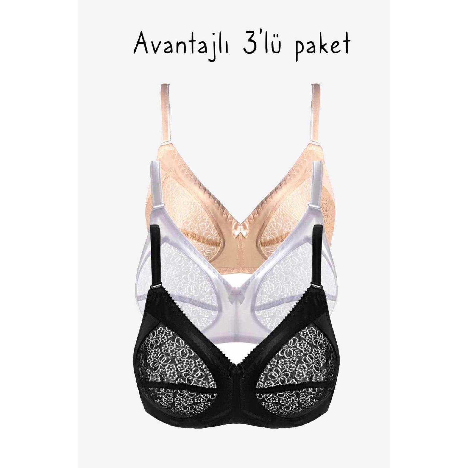 

777 Black And White Nude Bra 3 Pack 75B чистий
