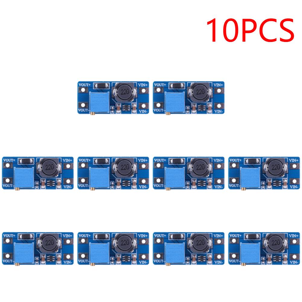 1-10pcs MT3608 Adjustable Boost Module DC-DC Step Up Converter Module 2A Max 2V-24V To 5V 9V 12V 28V Booster Power Supply Board