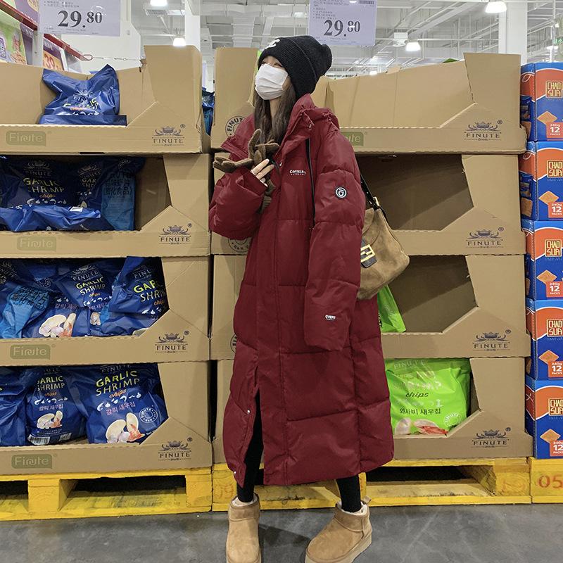 Bread Jacket Down Cotton Jacket Women's 2025 Winter New Korean Fashion Loose Long Hooded Padded Jacket