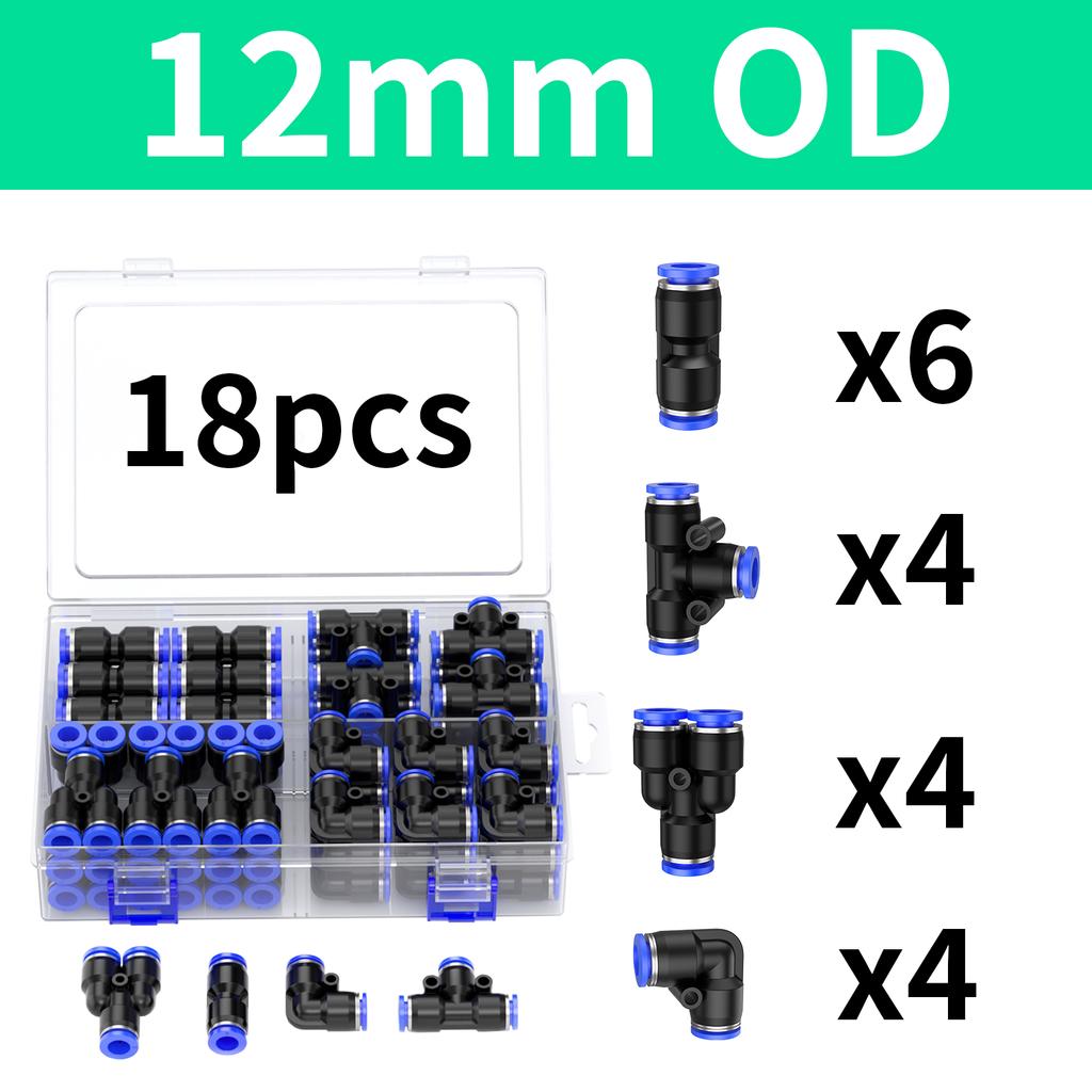 PU PE PV PY box 4/6/8/10/12/14/16mm pneumatic hose connector kit pneumatic quick release air hose push in connection accessories