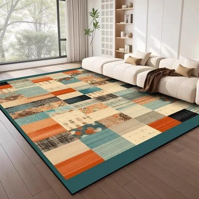 Nordic Style Geometry Large Carpet Light Luxury Bedroom Rugs Living Room Decoration Rugs for Bedroom Anti Slip Floor Mat