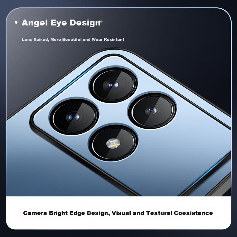 Redmi K70 Phone Case, Xiaomi K70 Pro Protective Cover, AG Frosted Lens Full Protection Soft, Shockproof, Redmi Simplen, Outer Case, Graphite Black