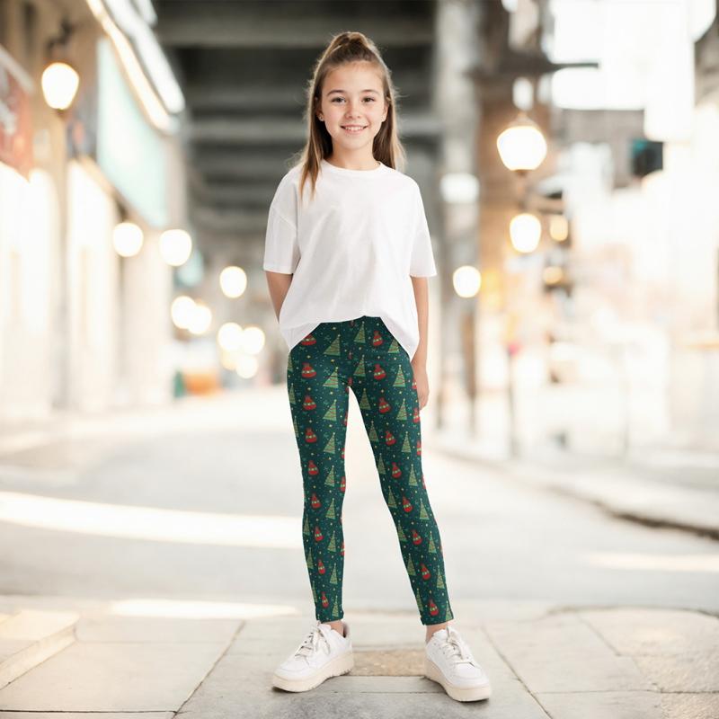 Girls' Leggings High Stretch Tight Printed Trousers Sports Pants Children's Pants