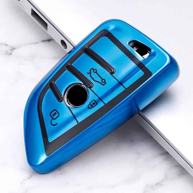 TPU Shell Fob for BMW 2 3 5 7 Series X1 X3 X5 X6 F45 F46 G20 G30 G32 G11 G12 F48 G01 F15 F85 F16 F86 Car Key Case Cover Holder