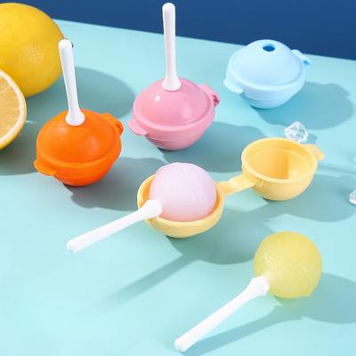 [Moule à glaçons facile à démouler] Moule à sucettes glacées en plastique de qualité alimentaire à 6 cavités | Moule à sphères de glace facile à démouler pour glaces maison, sucettes glacées