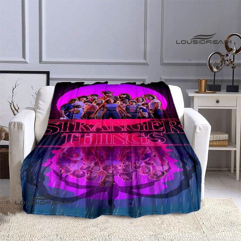 Stranger Things Klassieke Print Deken Dunne Deken Flanel Zacht en Comfortabel Huis Reisdeken Verjaardagscadeau Beddeken