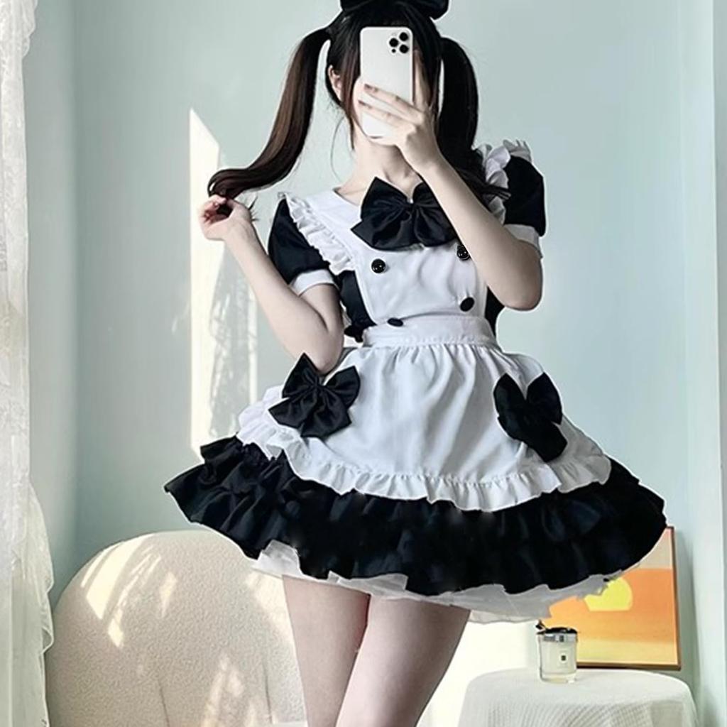 Pokojówka Halloween Anime Słodka Lolita Słodki Cosplay Halloween Rozmiar S [FULINE] Kostium, Cosplay, Pokojówka, Fartuch, Mundurek damski, Sukienka, Kostium, Kostium,