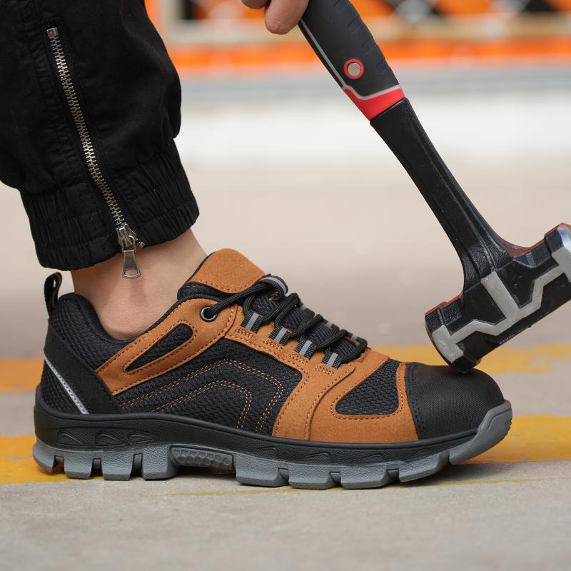 

Новые ботинки на платформе со стальным носком, легкие дышащие кроссовки для работы, мужская защитная обувь, небьющаяся Hombre, защитная обувь