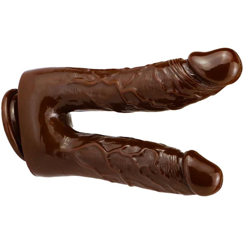 Zwei-zinkiger Simulations-Dildo Anal-Plug Masturbationsgerät Weiblicher Hinterhof Anal-Plug Dildo Erwachsenenprodukte
