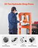VEVOR Hydraulic Shop Press, 20 T H-Frame Shop Press with Press Plate & Triangular Support