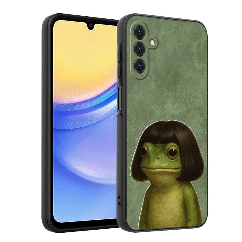 Cute Cartoon Frog Soft Phone Case for Samsung A17 A37 A57 A16 A26 A36 A56 A15 A25 A35 A55 A14 A24 A34 A54 A13 A23 A33 A53 A52 A1