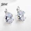 Unique Design Earrings 46024 Pairs Teardrop Lightweight Sparkling Cubic Drop