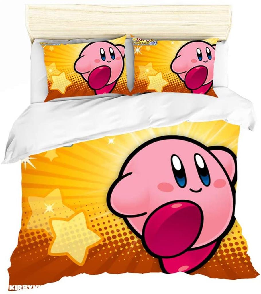 Cartoon Roze Bal Karakters Dekbedovertrek Kussensloop K-Kirby Beddengoed Set Volwassenen Kinderen Slaapkamer Decoratie Alle Maten