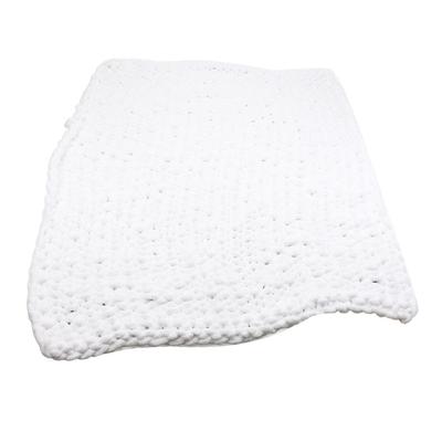 Sofa Blanket Soft Skin Friendly Breathable Washable Thick Cable Knit Crochet Blanket for Bedroom